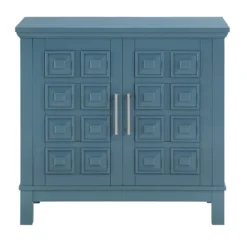 Sadie 2-Drawer Geometric Cabinet, Turquoise -Accent Aura Furniture Store sadie 2 drawer geometric cabinet turquoise 1