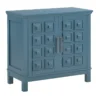 Sadie 2-Drawer Geometric Cabinet, Turquoise