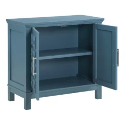 Sadie 2-Drawer Geometric Cabinet, Turquoise -Accent Aura Furniture Store sadie 2 drawer geometric cabinet turquoise 2