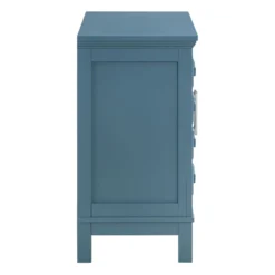 Sadie 2-Drawer Geometric Cabinet, Turquoise -Accent Aura Furniture Store sadie 2 drawer geometric cabinet turquoise 3