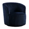 Sawyer Blue Pleated Swivel Tub Chair