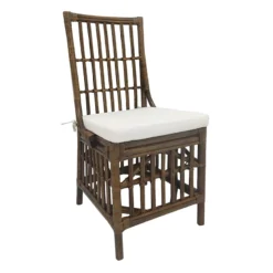 Set Of 2 Honeybloom Cade Brown Rattan Box Chair -Accent Aura Furniture Store set of 2 honeybloom cade brown rattan box chair 2