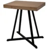 Shanty 2 Chic Wood Top Side Table With Metal X Base