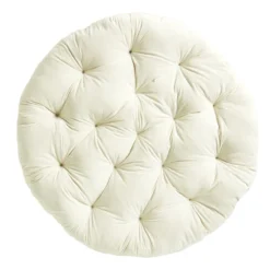 Sherpa Papasan, Cream -Accent Aura Furniture Store sherpa papasan cream 3
