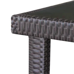 Smoke Glass-Top Outdoor Wicker Table, 42" 5 Smoke Glass-Top Outdoor Wicker Table, 42" -Accent Aura Furniture Store smoke glass top outdoor wicker table 42 2