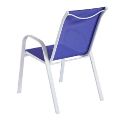 Stackable Cobalt Blue Sling Patio Chair With White Frame 10 Stackable Cobalt Blue Sling Patio Chair With White Frame -Accent Aura Furniture Store stackable cobalt blue sling patio chair with white frame 3