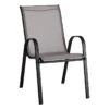 Stackable Grey Sling Patio Chair