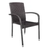 Stackable Outdoor Brown Wicker Chair