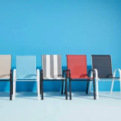 Stackable Red Sling Patio Chair 7 Stackable Red Sling Patio Chair -Accent Aura Furniture Store stackable red sling patio chair 2