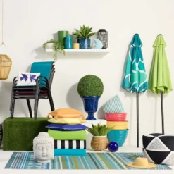 Stackable Teal Sling Patio Chair 12 Stackable Teal Sling Patio Chair -Accent Aura Furniture Store stackable teal sling patio chair 5