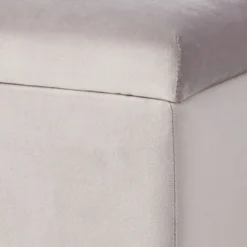 Stuart Square Storage Ottoman, Grey -Accent Aura Furniture Store stuart square storage ottoman grey 2