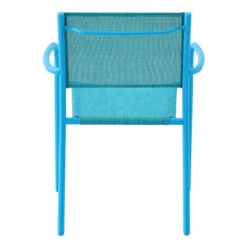 Sunny Club Blue Textilene Stackable Outdoor Chair -Accent Aura Furniture Store sunny club blue textilene stackable outdoor chair 3
