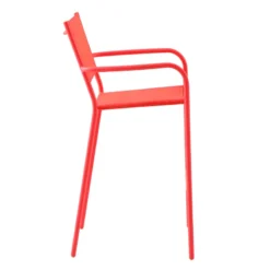 Sunny Club Coral Textilene Stackable Outdoor Barstool -Accent Aura Furniture Store sunny club coral textilene stackable outdoor barstool 2