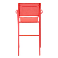 Sunny Club Coral Textilene Stackable Outdoor Barstool -Accent Aura Furniture Store sunny club coral textilene stackable outdoor barstool 3