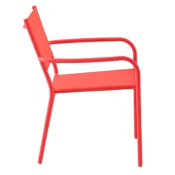 Sunny Club Coral Textilene Stackable Outdoor Chair -Accent Aura Furniture Store sunny club coral textilene stackable outdoor chair 2