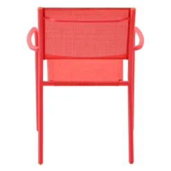 Sunny Club Coral Textilene Stackable Outdoor Chair -Accent Aura Furniture Store sunny club coral textilene stackable outdoor chair 4