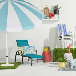 Sunny Club Coral Wicker Outdoor Ottoman, 16" -Accent Aura Furniture Store sunny club coral wicker outdoor ottoman 16 2