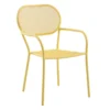 Sunny Club Light Yellow Mesh Steel Outdoor Chair