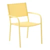 Sunny Club Light Yellow Textilene Stackable Outdoor Chair