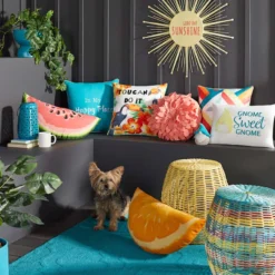 Sunny Club Multicolor Outdoor Wicker Ottoman, 16" 5 Sunny Club Multicolor Outdoor Wicker Ottoman, 16" -Accent Aura Furniture Store sunny club multicolor outdoor wicker ottoman 16 2