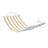 Tan & White Striped Outdoor Hammock