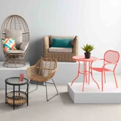 Tracey Boyd Brown Wicker End Table With Glass Top -Accent Aura Furniture Store tracey boyd brown wicker end table with glass top 2