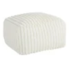 Tracey Boyd Esme Channeled Fur Pouf, Ivory