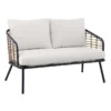 Tracey Boyd Steel & Wicker Outdoor Loveseat