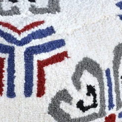 Tracey Boyd Tile Tufted Pouf, Blue -Accent Aura Furniture Store tracey boyd tile tufted pouf blue 2