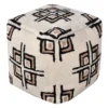 Tracey Boyd Tile Tufted Pouf, Cream