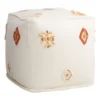Tribal Embroidered Pouf, 18"