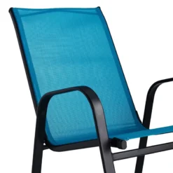Turquoise Sling Patio Rocking Chair -Accent Aura Furniture Store turquoise sling patio rocking chair 2