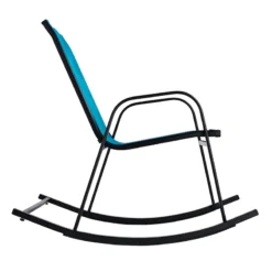 Turquoise Sling Patio Rocking Chair -Accent Aura Furniture Store turquoise sling patio rocking chair 3