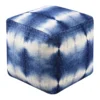 Ty Pennington Shyloh Shibori Print Pouf, Blue