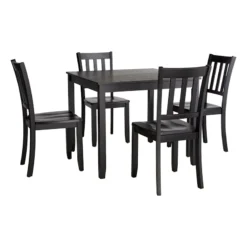 Uptown 5-Piece Dining Set, Black