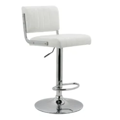Warren Adjustable Barstool, White
