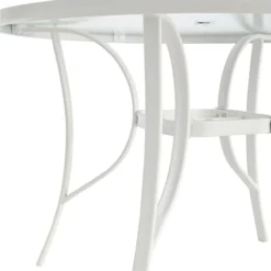 White Steel Round Table, 42" 11 White Steel Round Table, 42" -Accent Aura Furniture Store white steel round table 42 3