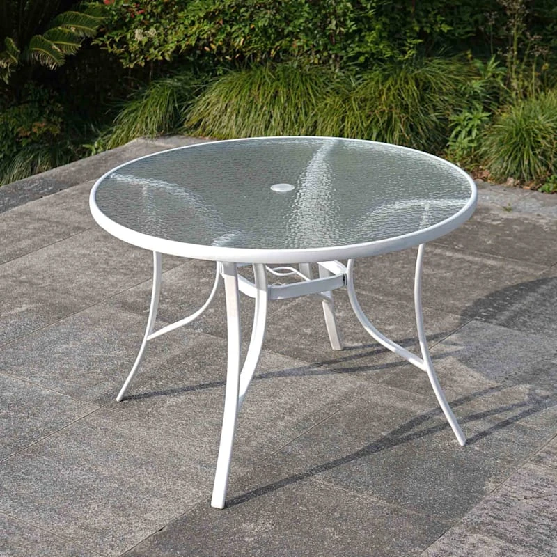 White Steel Round Table, 42" 8 White Steel Round Table, 42" - Image 8