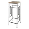 Wood Top Plant Stand With Metal Frame, Large