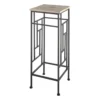 Wood Top Plant Stand With Metal Frame, Medium