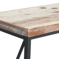 Wood Top With Black Cross Metal Table, Small 8 Wood Top With Black Cross Metal Table, Small -Accent Aura Furniture Store wood top with black cross metal table small 3