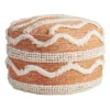 Ziggy Tufted Pouf, Burnt Orange